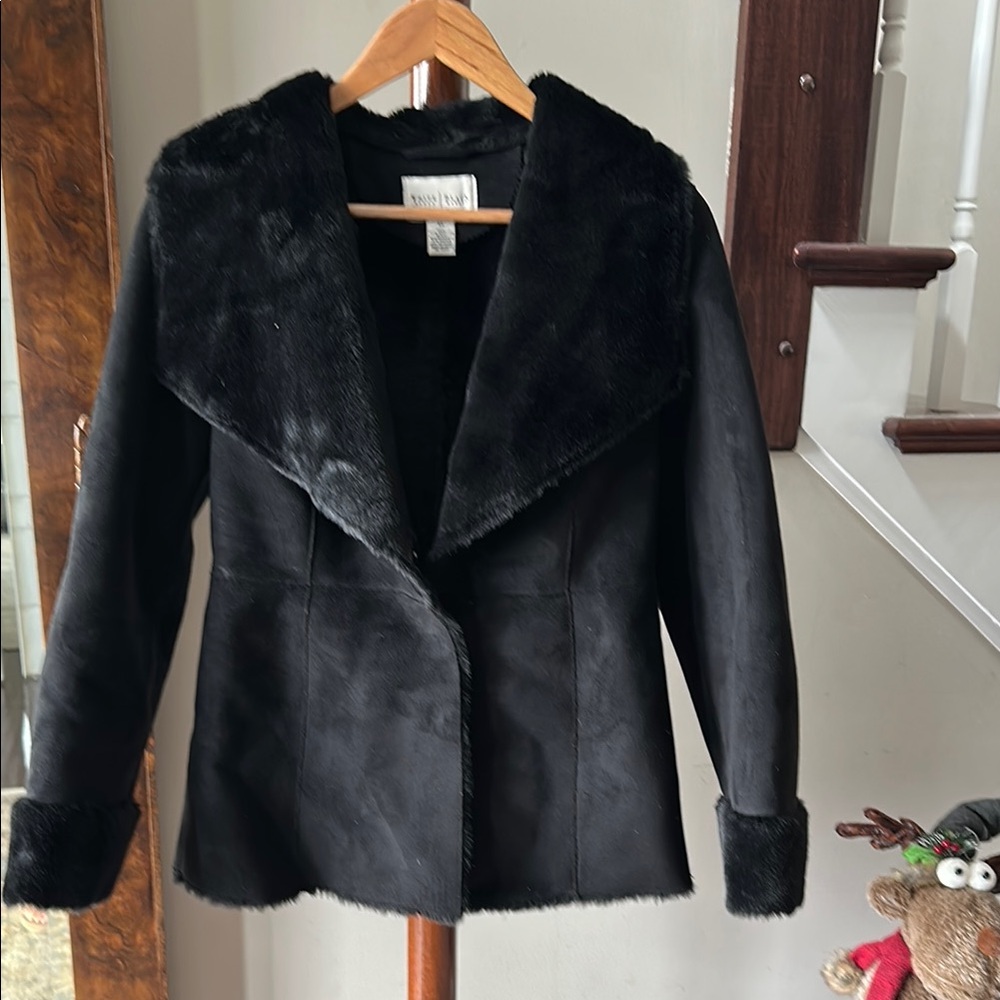 Black Faux Fur Women's Jacket